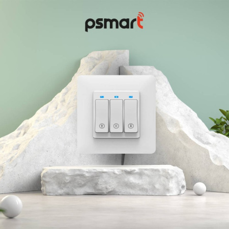 Balts rullīšu slēdzis 3 pogas Zigbee