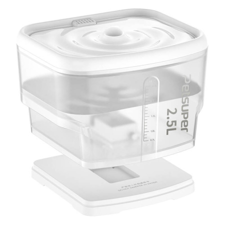 Viedā ūdens strūklaka mājdzīvniekiem Petsuper PW03 2,5L (balta)