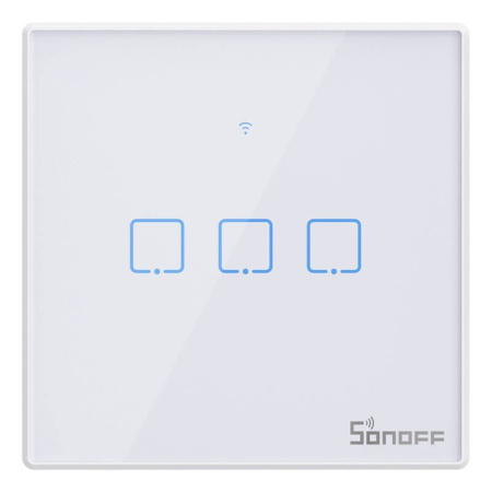 Smart Switch WiFi + RF 433 Sonoff T2 EU TX (3 kanālu) atjaunināts