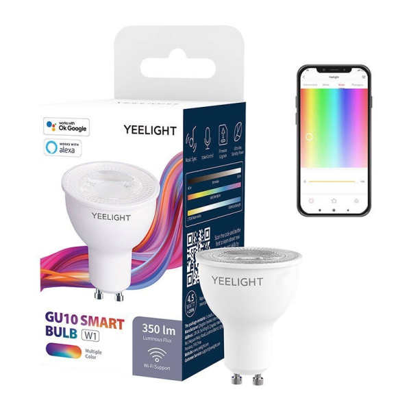 Умная светодиодная лампа Yeelight GU10 Smart Bulb W1 (цветная) - 1шт.