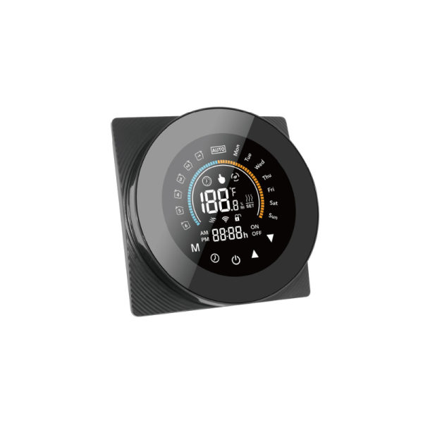 SmartWise WiFi viedais termostats, saderīga ar lietotni COLOR eWeLink, tips “B” (16A), melns priekšējais panelis, co