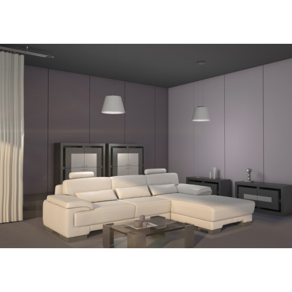 CONO — подвесной светильник из белого стекла диаметром 32 см, без лампочки и без блока питания.