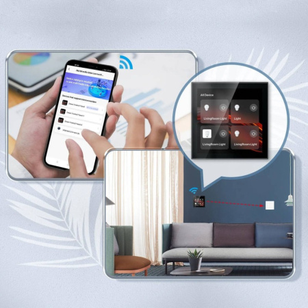 Panelis Alexa LCD 4 multibramka ZigBee WiFi BT TUYA