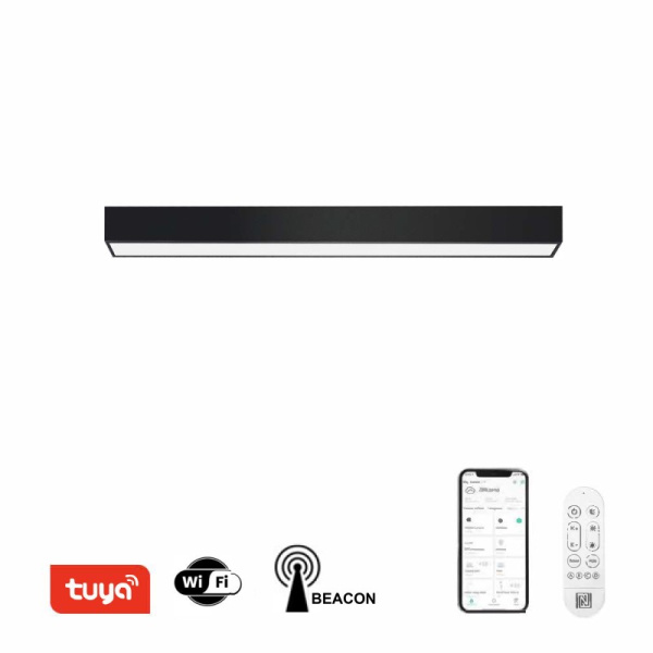 liTE LUNGO Smart ceiling light BLACK 90cm 29W 2204lm Tuya WiFi BEACON