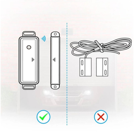 Garāžas durvju moduļa relejs RF+Wi Fi