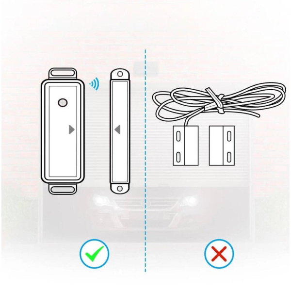 Garāžas durvju moduļa relejs RF+Wi Fi