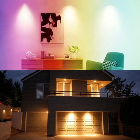 Viedā, apaļā padziļinātā lampa ar regulējamu RGBCCT 6 collu WiFi TUYA