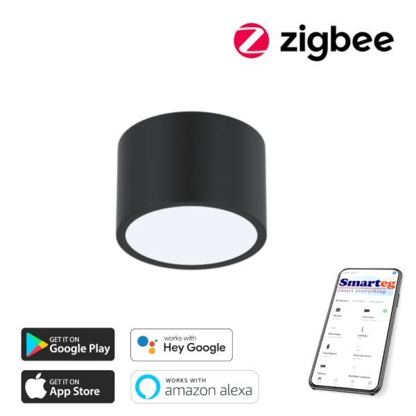 Viedā šūnu lampa 15x15cm 12W melna (Zigbee)