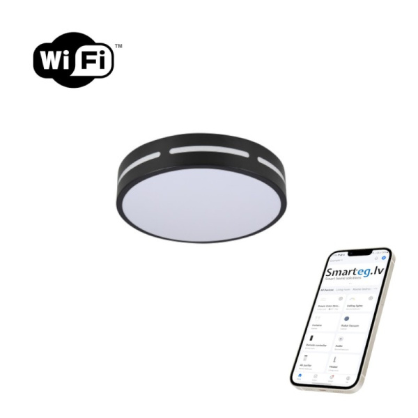 LED RGB griestu lampa apaļa 30cm 24W Wi-Fi