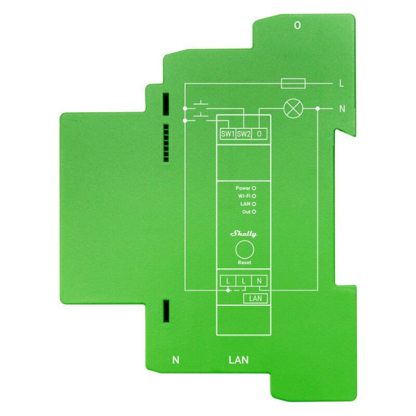 Диммер Shelly Pro Smart Switch на DIN-рейку, 1 канал