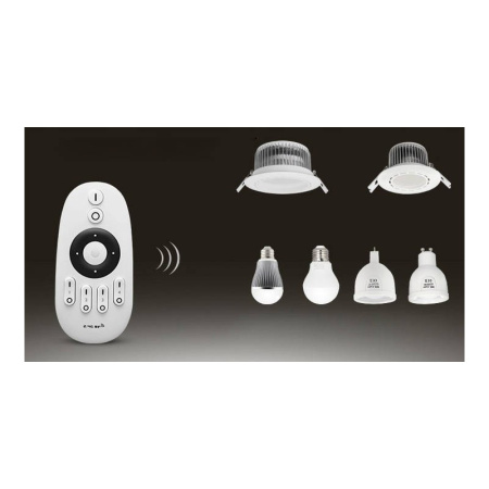 Vienkrāsains LED 4 zonu CCT DIM 2,4 GHz