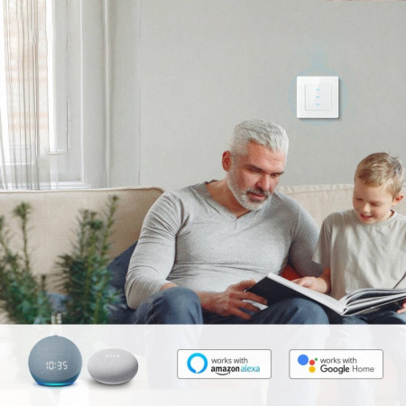 Stikla balts rullīšu slēdzis