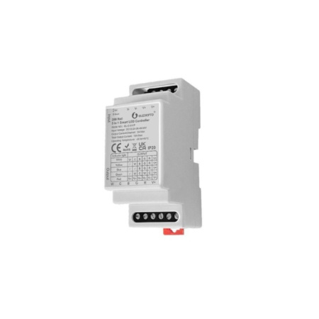 Gledopto GL-C-011P, Zigbee Pro 5-in-1 LED kontrolieris (Zigbee+RF) 12V-54V DC, saderīgs ar DIN sliedi