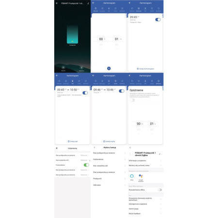 Melns mehānisks sienas slēdzis Zigbee