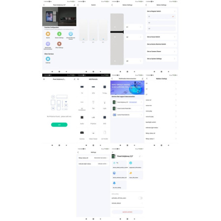 3.5 Skārienfunkciju panelis BT Mesh Gateway 3 pogas WiFi IR tālvadības pults