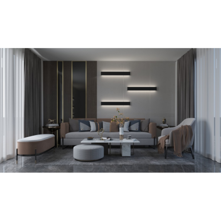 Sienas lampa 76 cm 40w melna Zigbee