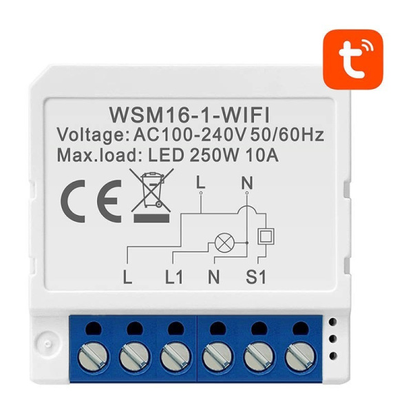 Smart Switch modulis WiFi WSM16-W1 TUYA Avatto