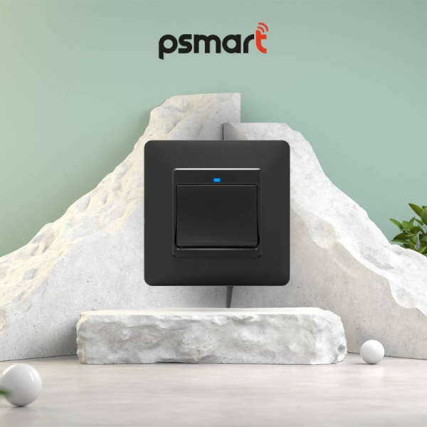 Черный механический настенный выключатель Zigbee