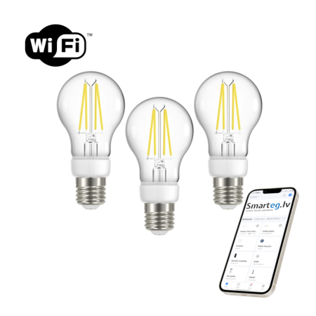 Viedā kvēlspuldze LED E27 7W silta, auksta balta (3 iepakojumi)