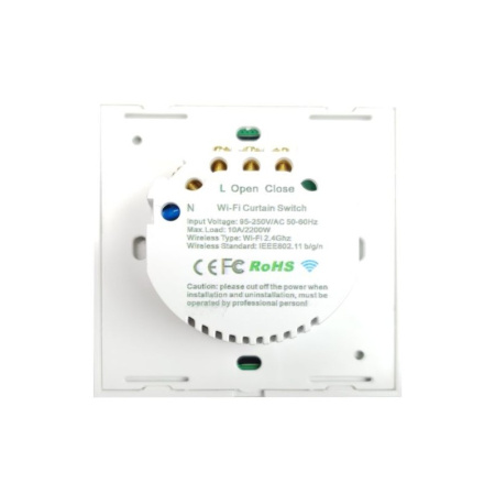 KingArt rullo slēģu / ēnotāju / aizkaru viedais sienas skārienslēdzis, saderīgs ar eWeLink, melns