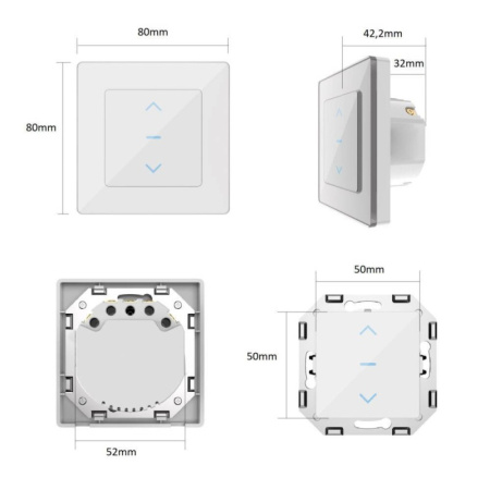 Stikla balts rullīšu slēdzis