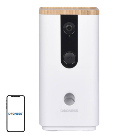 Viedā uzkodu padevējs ar kameru T03 Dogness (balts)