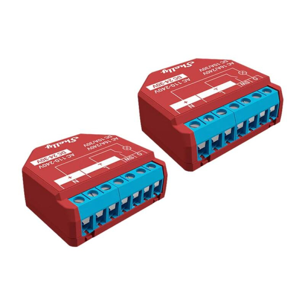 Komplektā 2 Shelly Plus 1PM kontrolieri