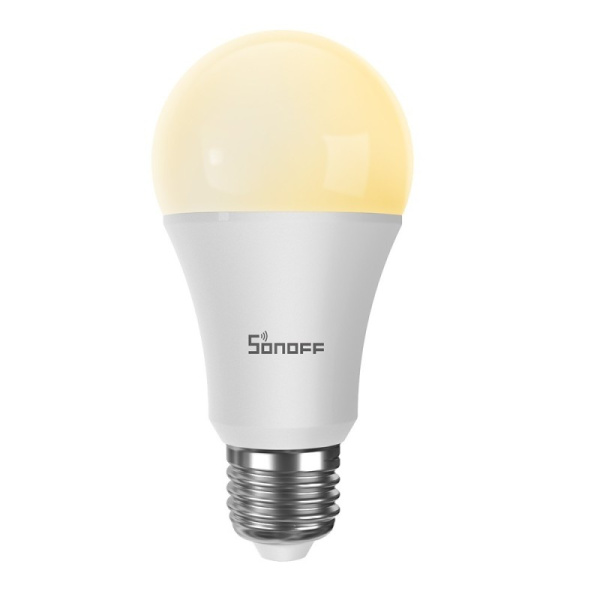Sonoff B02-BL-A60 WiFi+Bluetooth CW (krāsa+silts/auksti balts) LED dimmer viedā spuldze (E27)