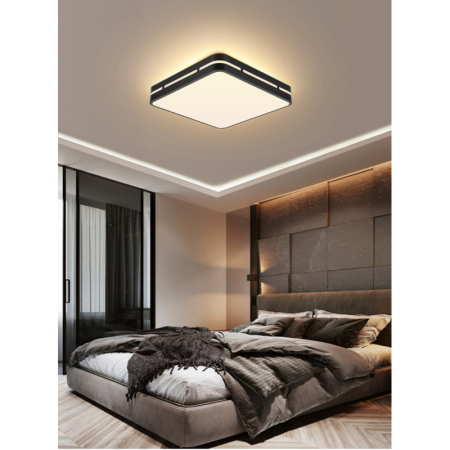 LED RGB griestu lampa kvadrātveida 30cm 24W Wi-Fi