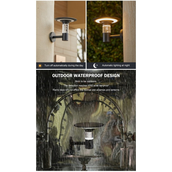 BUBBLES viedā saules sienas lampa, CW/WW+RGB, IP54, Bluetooth, TUYA, 2W