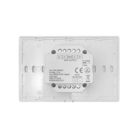 Tālvadības pults RGB+CCT kontrollerim 4 Zones Panel 230V Black SD Series