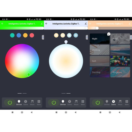 Smart RGB+CCT E27 ZigBee TUYA LED spuldze