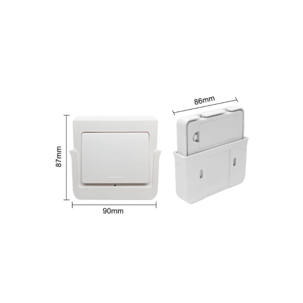 SmartWise RFM1 1 grupas bezvadu RF sienas slēdzis, noņemams no turētāja