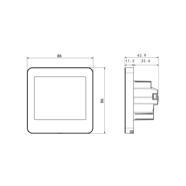 WiFi thermostat for stove 3A White RT TUYA