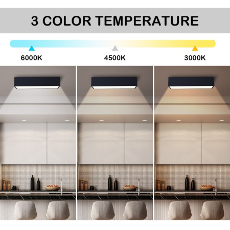 CANTO Smart griestu lampa 60x15cm 34W melns Zigbee 3.0