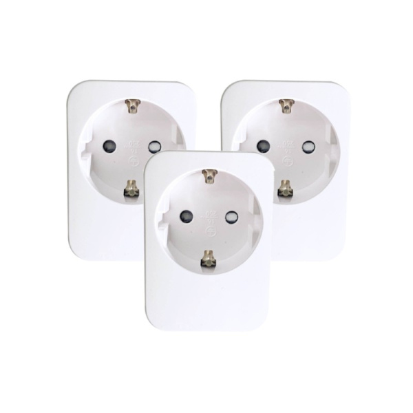 Smart komplekts 3x iekštelpu ligzda v2, bez tapas, F tips, WiFi