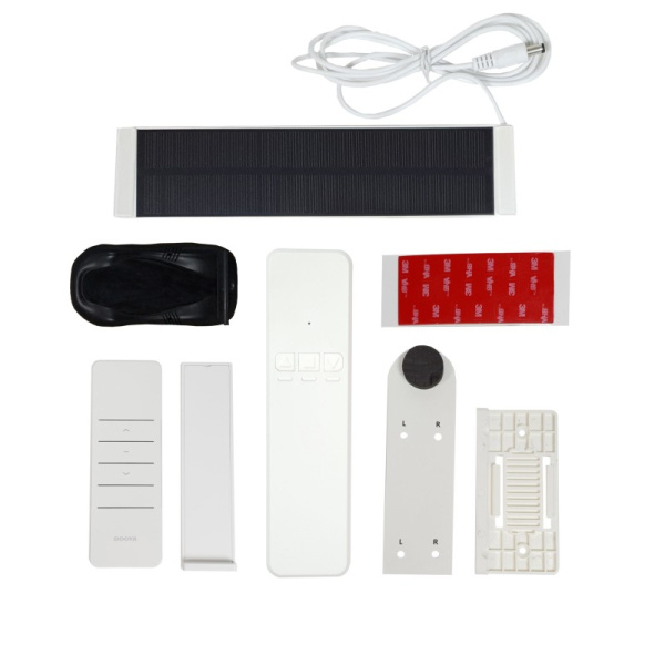 Двигатель SmartWise для штор/жалюзи, с радиочастотным пультом дистанционного управления и солнечной панелью