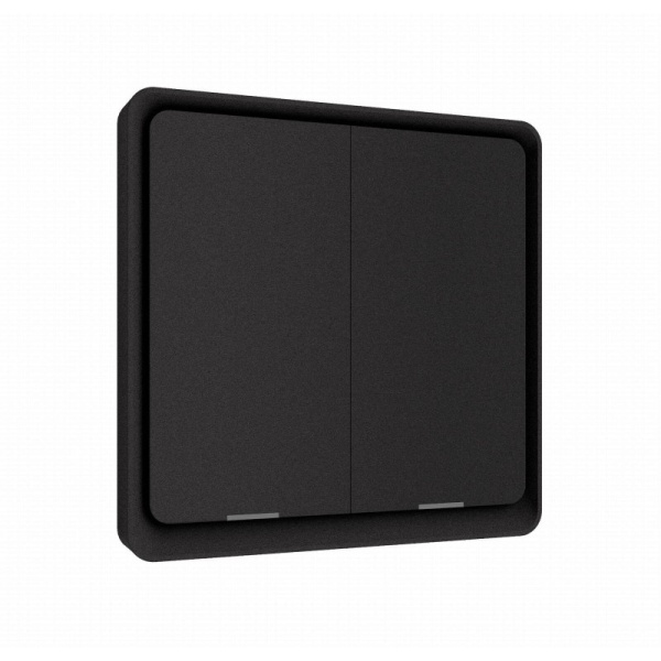 Умная стена 2-кнопочный переключатель Wi-Fi Черный
