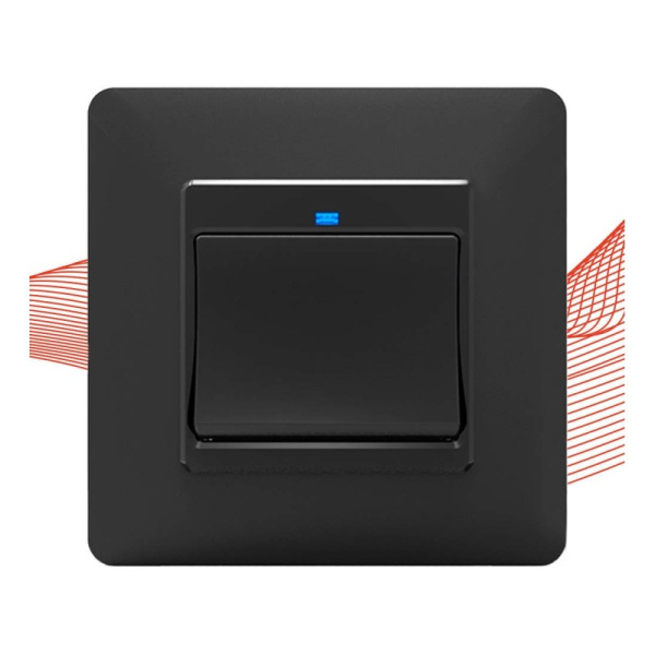 Черный механический настенный выключатель Zigbee