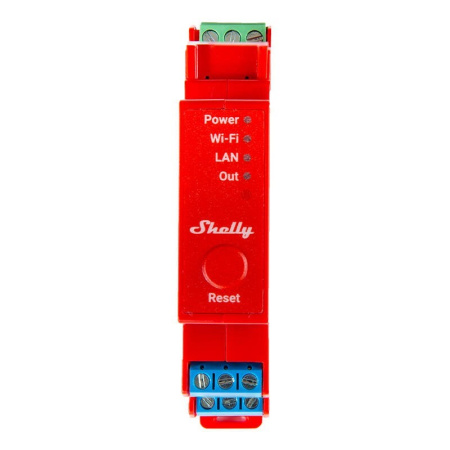 DIN Rail Smart Switch Pro 1PM ar jaudas mērīšanu, 1 kanāls Shelly