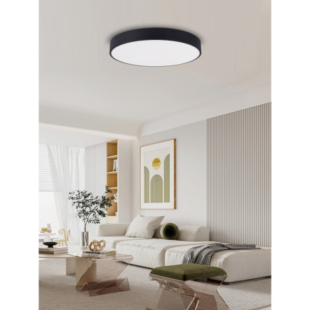 RONDATE SLIM Smart griestu lampa 80 x 7cm 65W melns Zigbee 3.0