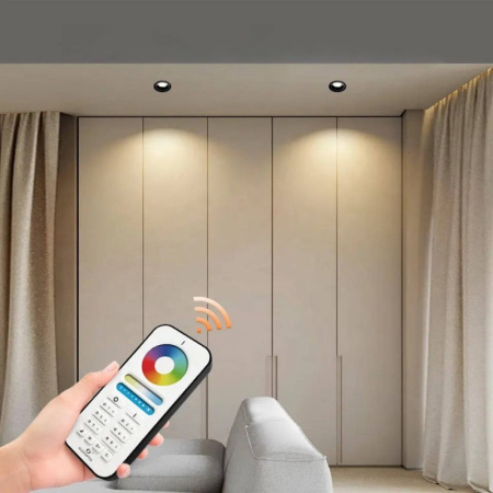 LED griestu lampa 12W RGB+CCT 60 grādi melns GL ZigBee HUE TUYA