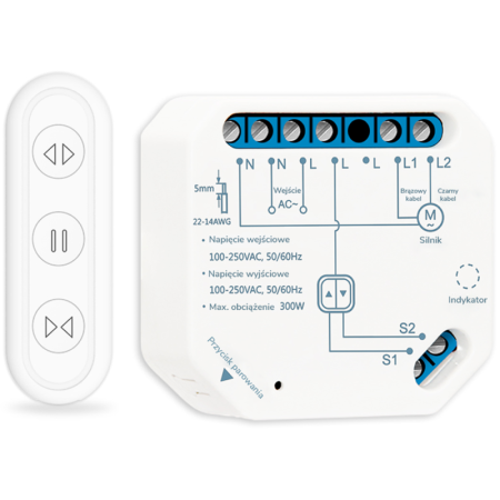Rullīšu relejs + tālvadības pults Wi-Fi