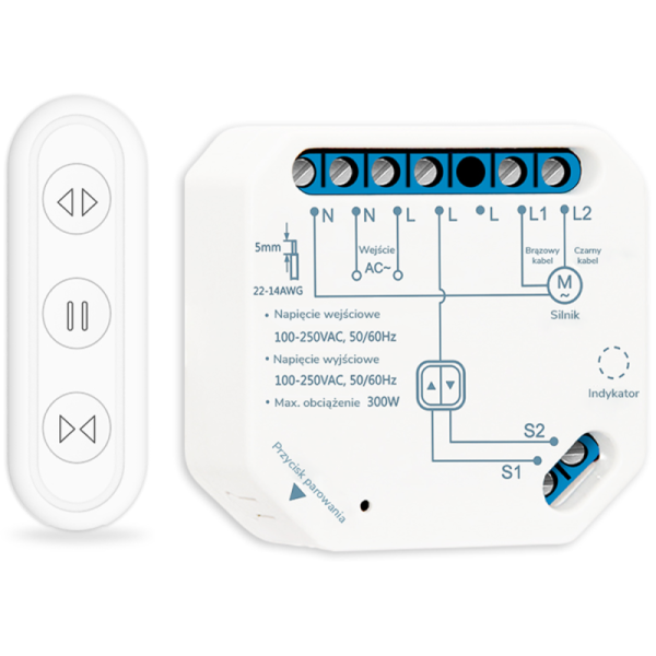 Rullīšu relejs + tālvadības pults Wi-Fi