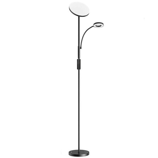 Divkāršā stāvlampa ar tālvadības pulti BlitzWill BWL-FL-0001, 36W (melns)