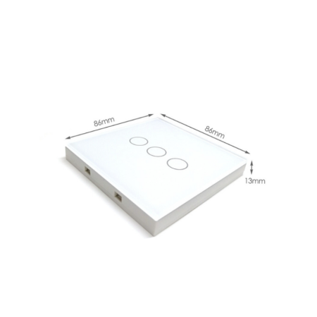 SmartWise T1R2W (R2) 2 grupu bezvadu RF sienas skārienslēdzis (balts)