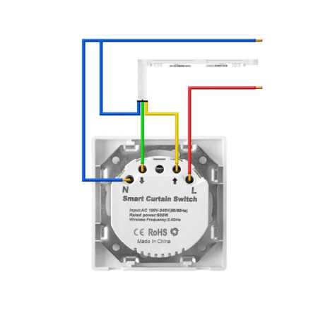 Stikla balts rullīšu slēdzis