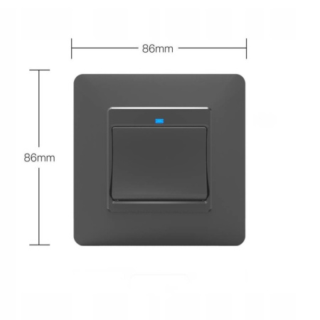 Melns mehānisks sienas slēdzis Zigbee