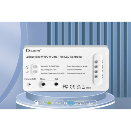 Ultra Mini kontrolieris LED WW/CW GL ZigBee HUE TUYA