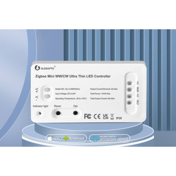 Ultra Mini kontroler LED WW/CW GL ZigBee HUE TUYA